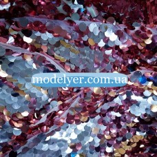 Ткань Пайеточная круглая крупная (пудра)